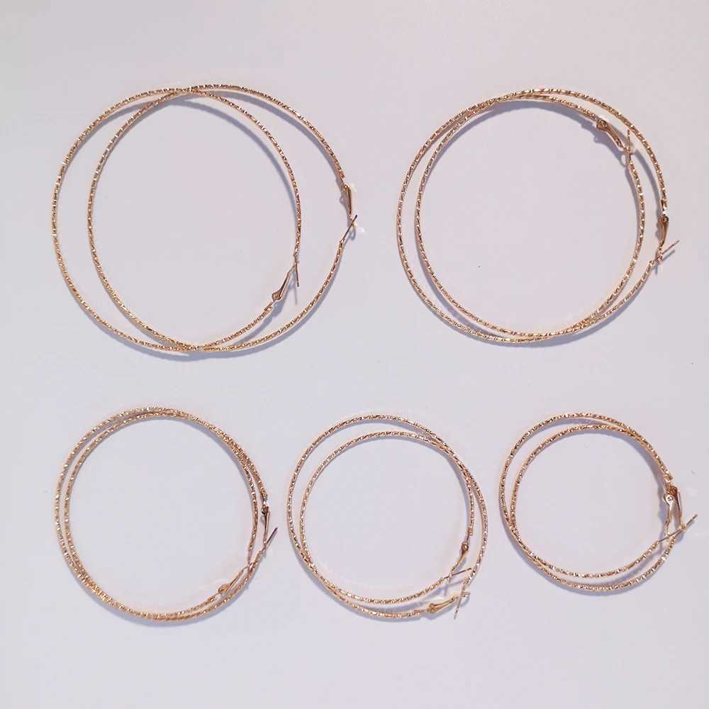 BLIJERY Shiny Twisted Big Hoop Earrings for Women Jewelry Basketball Brincos Temperament Round Circle Earrings Boucles doreill Z250408