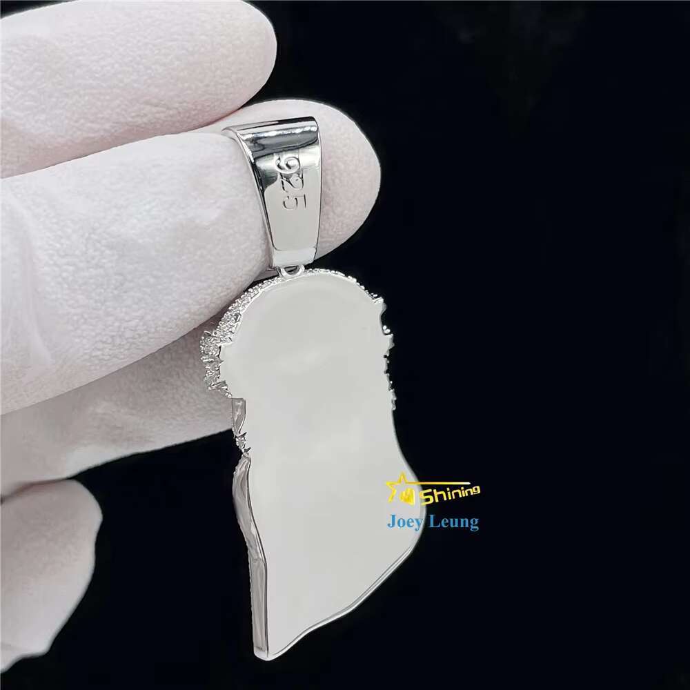 925 Sterling Silver VVS Diamond Mossinate Luxury Iced Out Jewelry Jesus Custom 3D Pendant