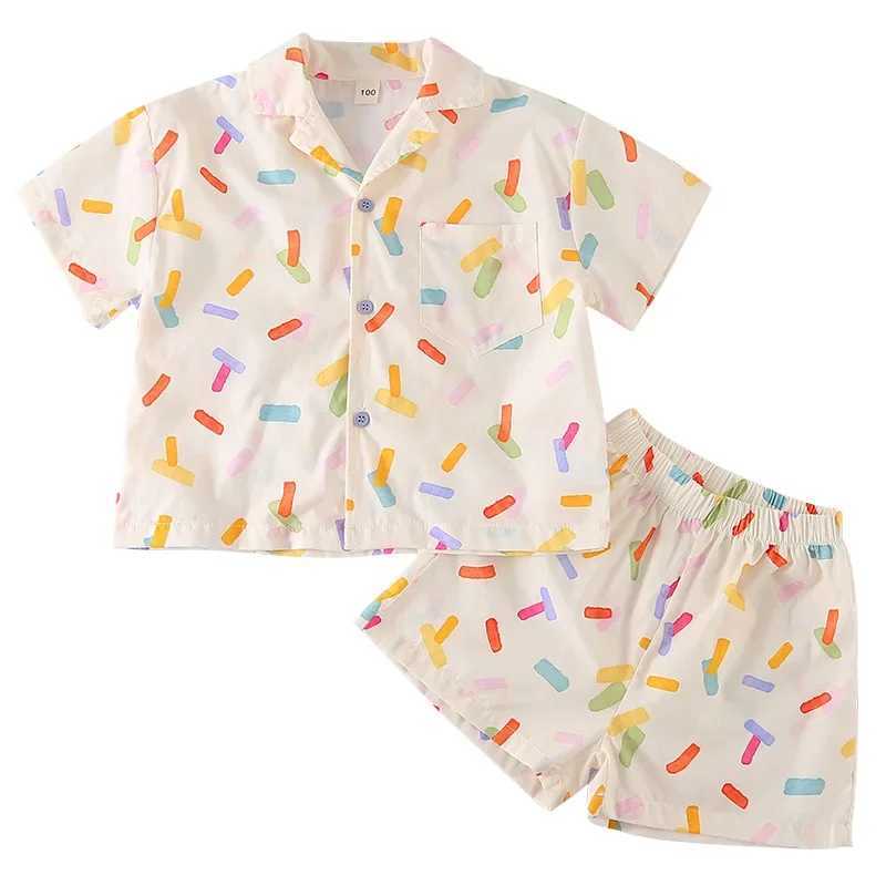 5506 Brothers and Sisters Clothes 2025 Summer New Pure Cotton Boys Suit 1-10 Year Baby Girl Dress Fashion Clothes S2548