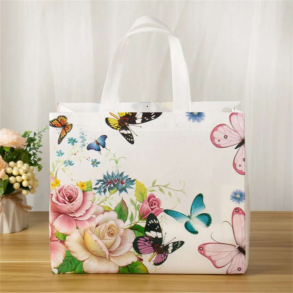 Wer Print Grocery Non-Woven Fabric Eco Travel Takeaway Storage Folding Bag Reusable Shopping Pouch