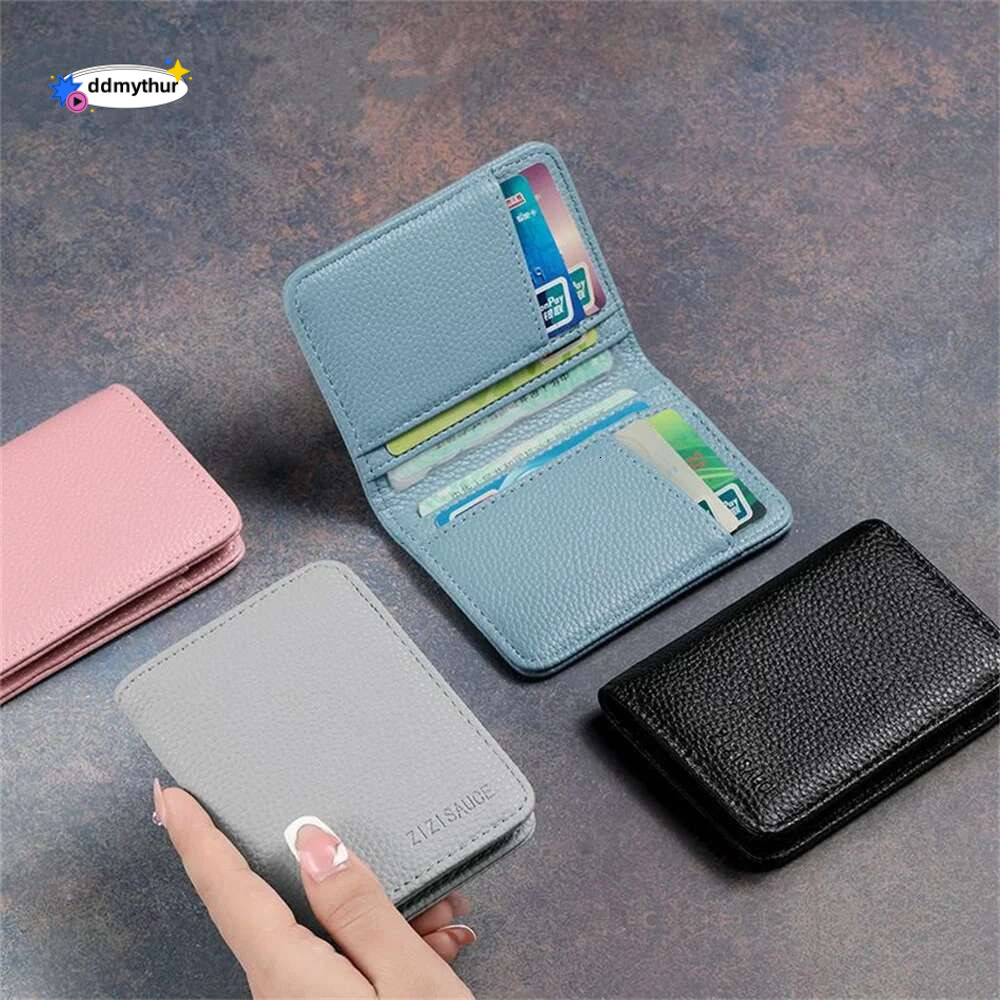 New Super Slim Soft PU Leather Mini Credit Purse Card Holders Men Wallet Thin Small Short Skin Wallets ddmythur