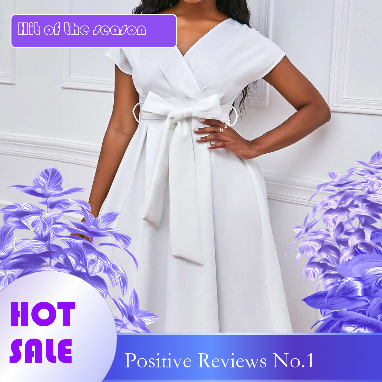 Dongdumaoyi Elegant Bow Bandage High Waist A Line Evening Dress Women Casual V Neck Office Lady Career Dresses Vestidos Formal Gown