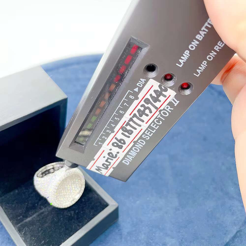 Luxury Style Custom Jewelry Silver 10k 14k 18k Vvs Moissanite Ring Hip Hop Jewelry Pass Diamond test Iced Out Ring