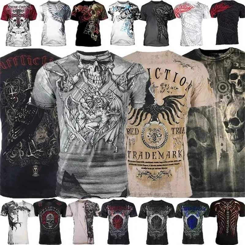Retro mens 3D printed antique T-shirt by Affection graphic T-shirt Gothic punk Y2k street clothing T-shirt Harajuku mens clothing topXJ250409