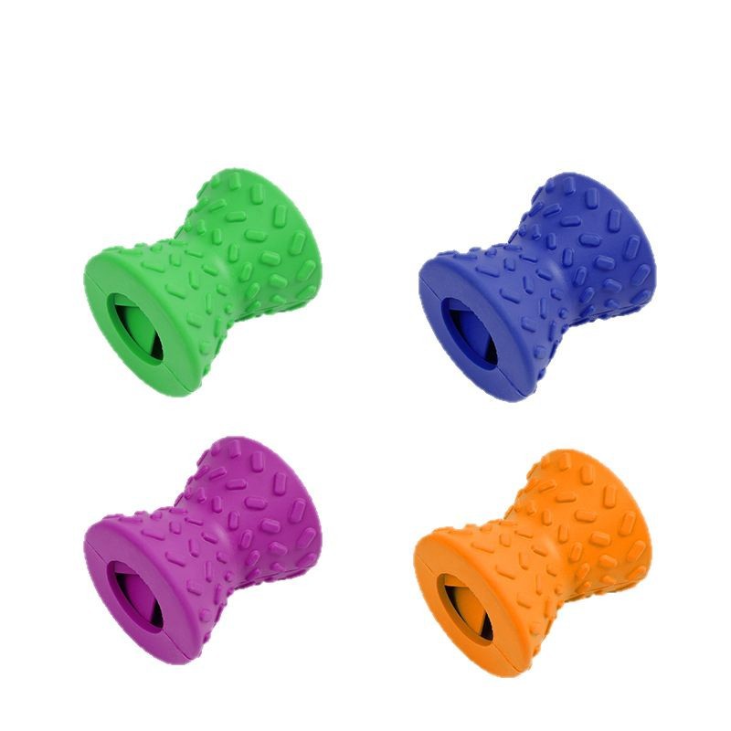 Dog toy dumbbell dropper made of natural rubber, resistant to biting and grinding teeth, puzzle pet dog toy