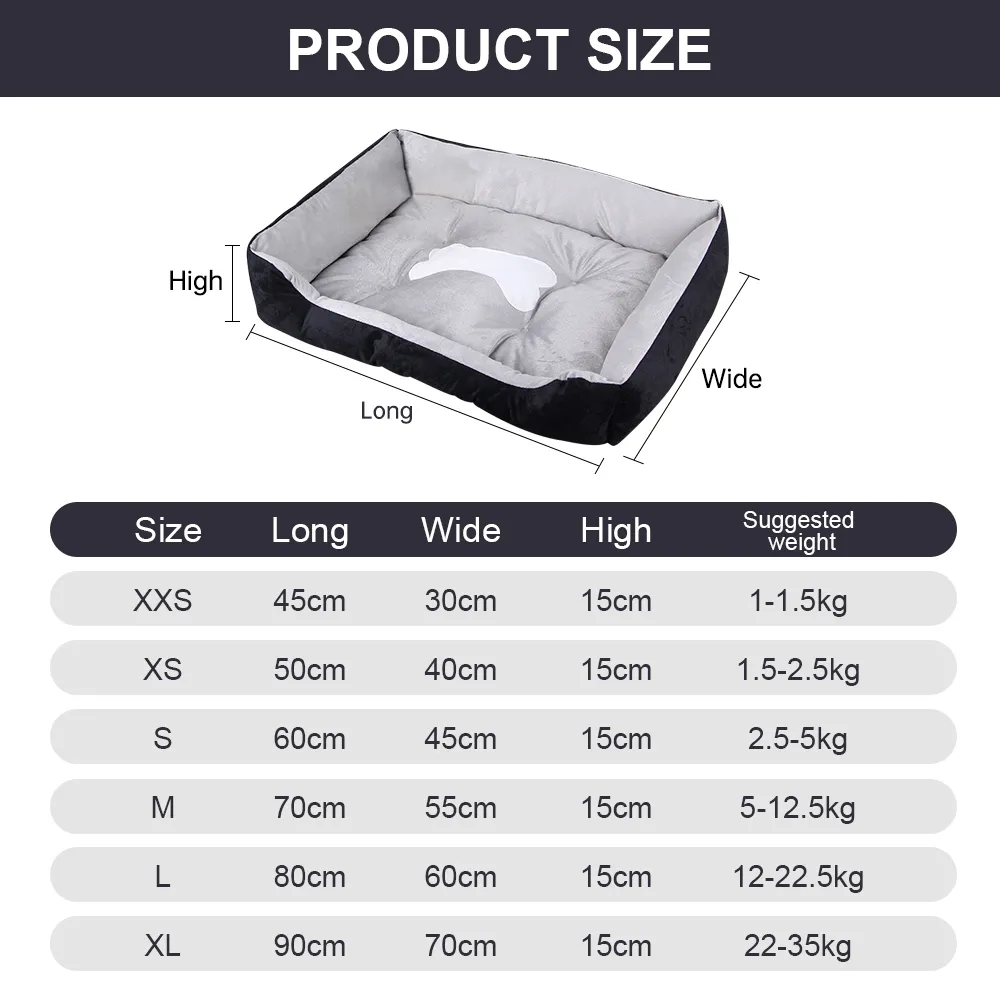 Bone Pet Bed Warm Pet bed linen For Small Medium Large Dog Soft For Dogs Washable House For Cat Puppy Cotton