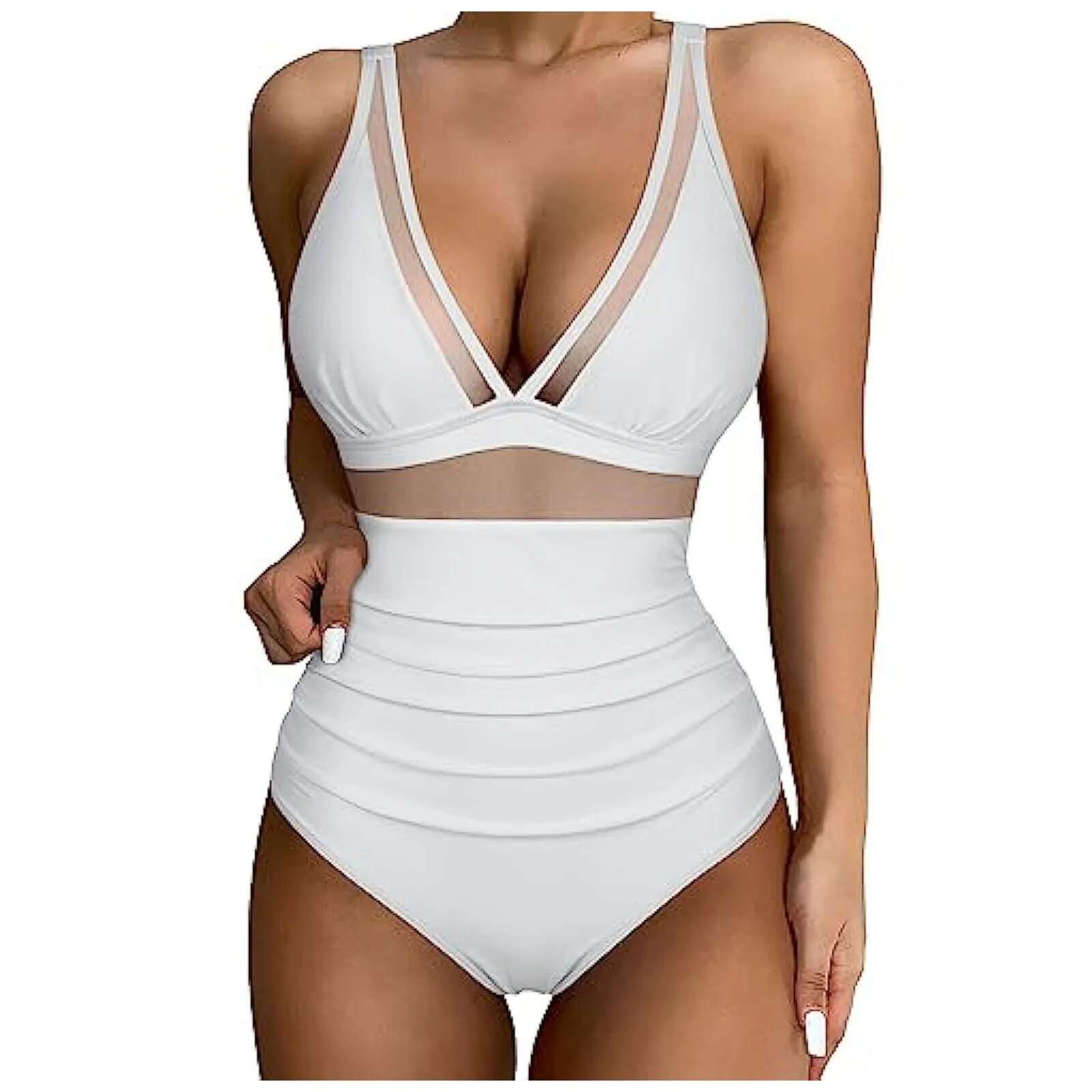 Dongdumaoyi New Mesh Patchwork One Piece Swimsuit Women Black Monokini High Waist Swimwear Ladies Bathing Suit Biquinis