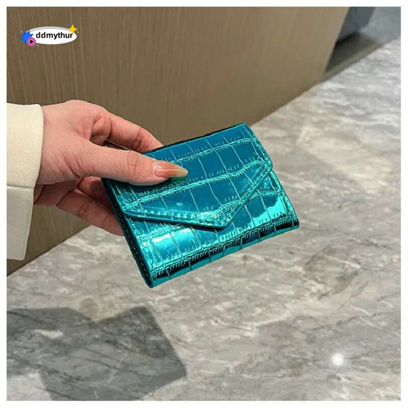 Fashion Simple Three Fold Clip Female Mini Short Wallet Women Multi-card Multifunction Card Holder Coin Purse ddmythur