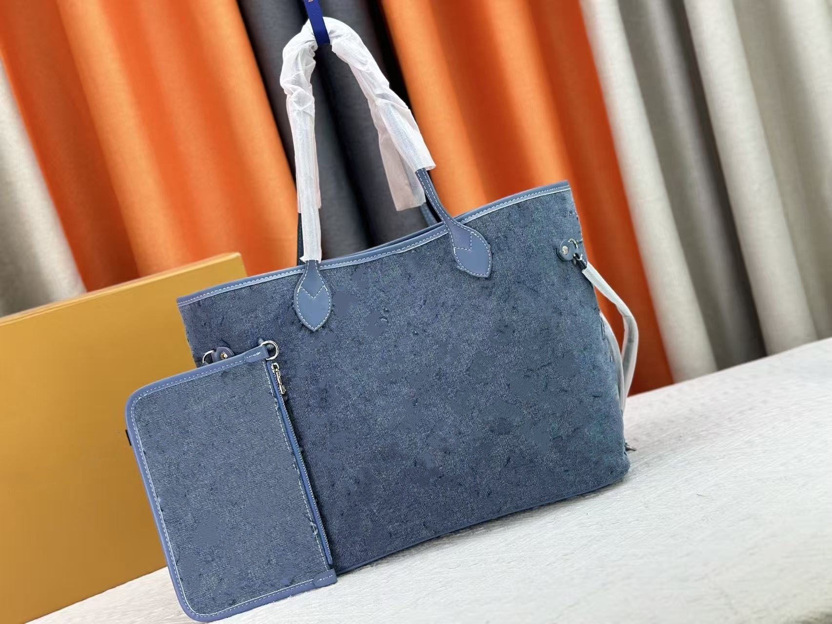 women's handbag luxury women's handbag elegant shoulder bag high-quality denim bag Danny blue travel bag premium handbag
