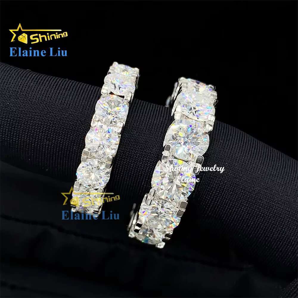 Luxury Factory Price Hip Hop Iced Out 925 Sterling Silver Cz Zircon or Vvs Moissanite Fashion Jewelry Rings