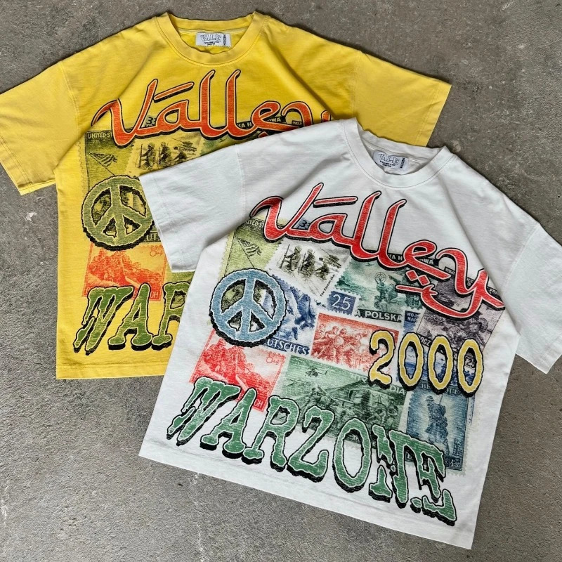 Harajuku retro t-shirt Y2K printed pattern Gothic oversized t-shirt mens hip-hop streetwear punk casual loose t-shirt top 250408