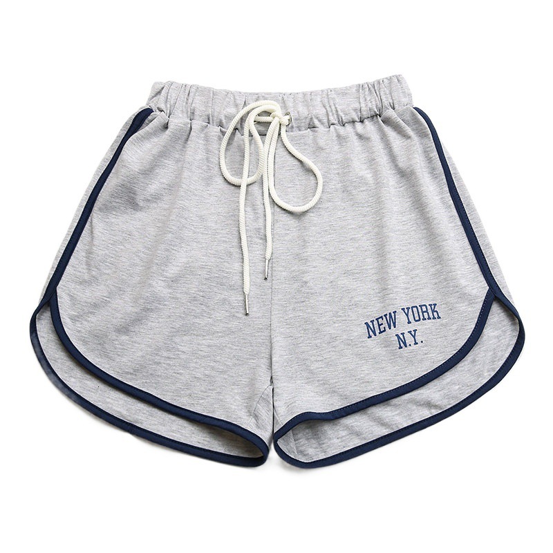 2025S Designer Shorts For Women Ins Style Women S Gray Letter Printed Sports Loose Shorts Beach Pants