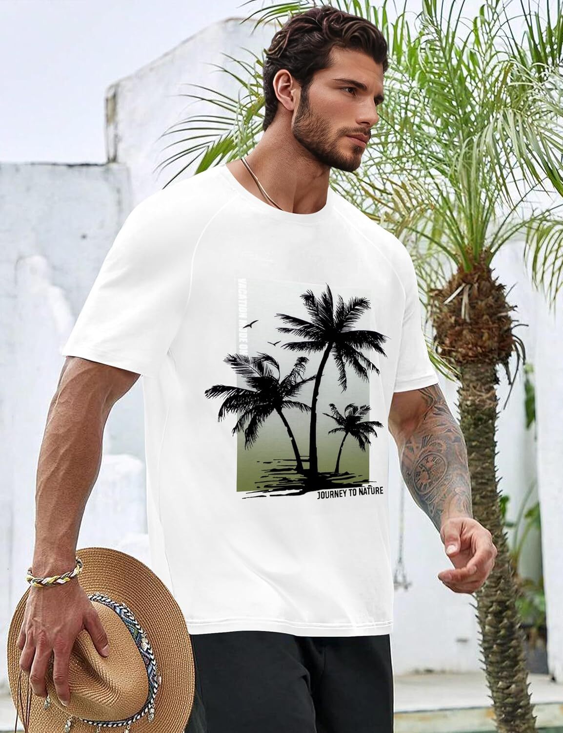 T shirt for Mens Mens Graphic T-Shirts Fashion Crew Neck Tshirts Gym Muscle Athletic Workout Summer Tee Shirt Top for Man Shirts Tshirt Graphic