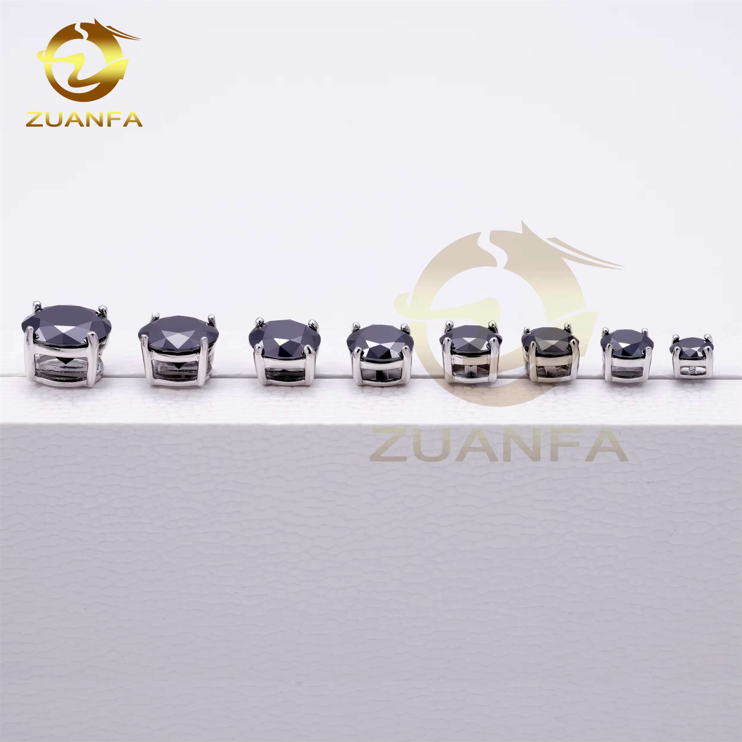 GRA Black Moissanite Stud Earrings 925 Sterling Silver Gold Plated Fine Jewelry Moissanite Screw Back Earrings Ready to Ship