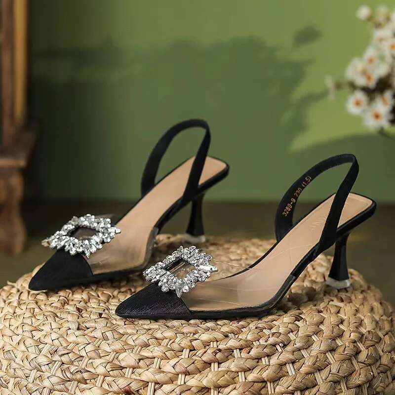 2024 Women's Summer New Style Fashion Pointed Toe Designer Comfortable Anti-Slip High Heels Elegant Dress Banquet Party Sandals