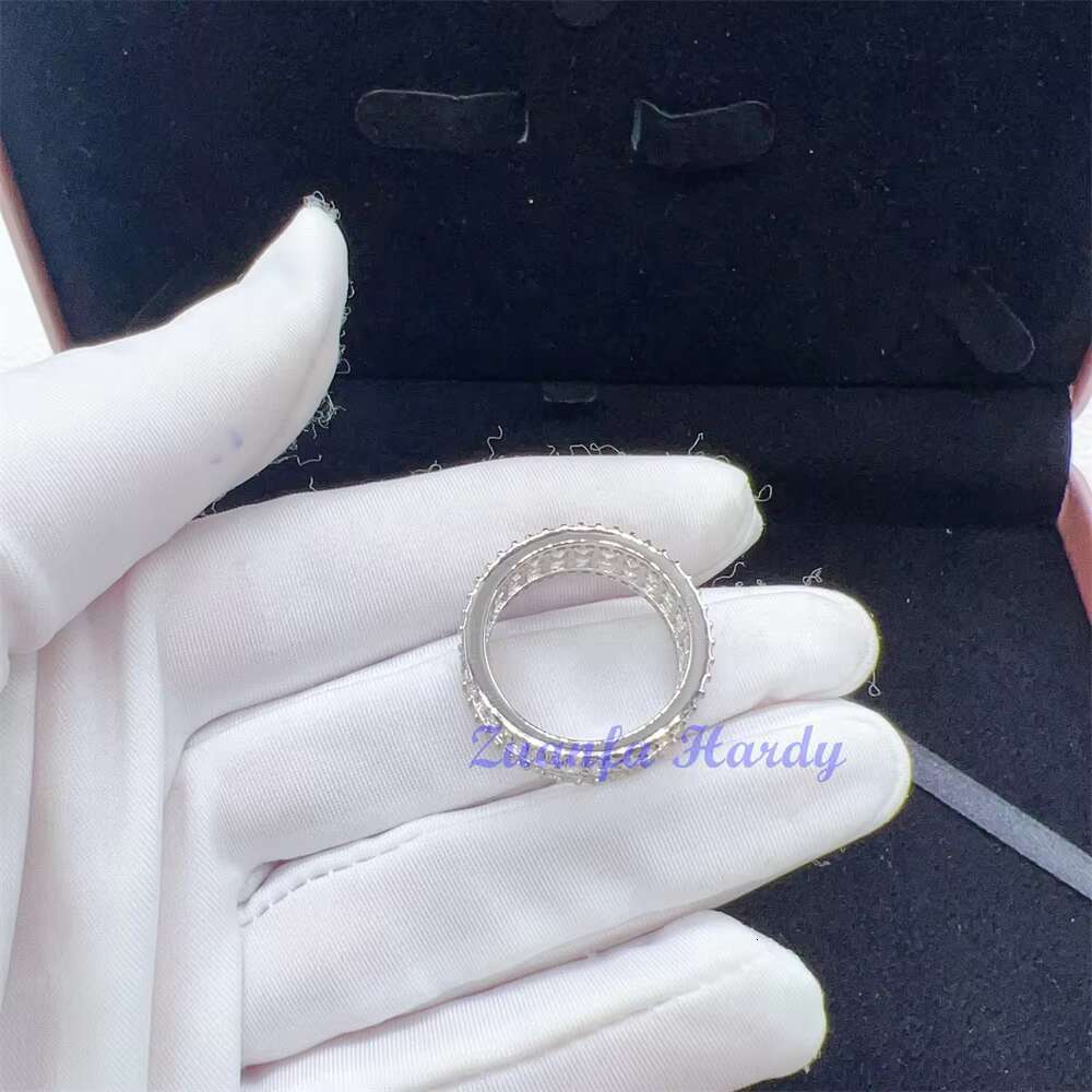 Luxury Moissanite Rings Iced Out White Gold Plated 925 Silver Man Diamond Ring Hip Hop Silver Moissanite Ring