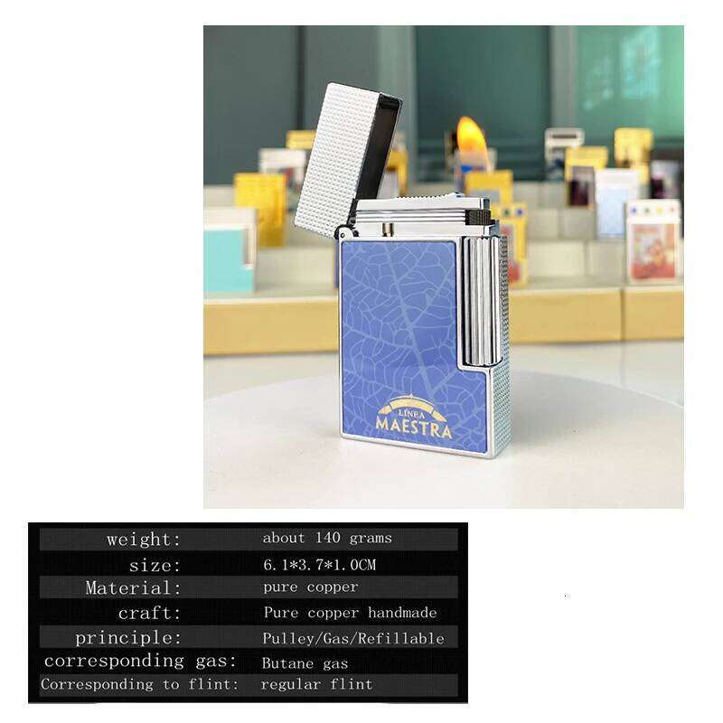 New Commemorative Edition Luxury Lighter Single And Double Flame Flat Tone Natural Paint Smoker L2 Series 19003 High-Quality DP
