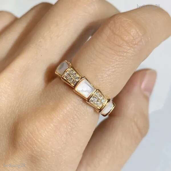 TOP quality ring luxury jewelry ladies diamonds 18 K gold plated designer official reproductions highest counter quality for woman band premium gifts