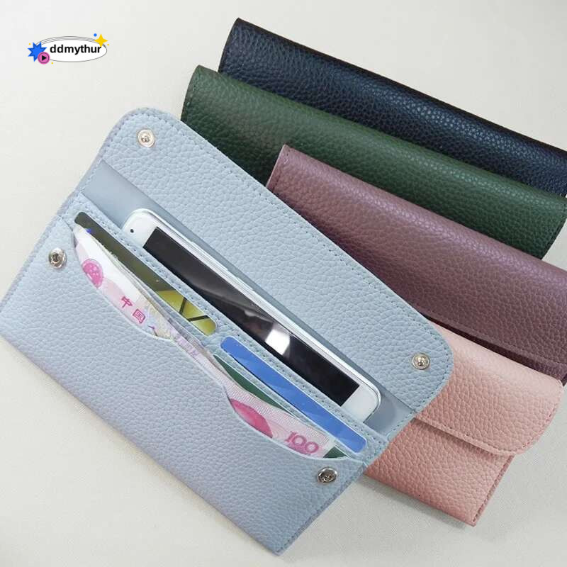 Women PU Leather Long Wallets Large Capacity Fashion ID Credit Card Holder Portable Money Bag Coin Purses ddmythur