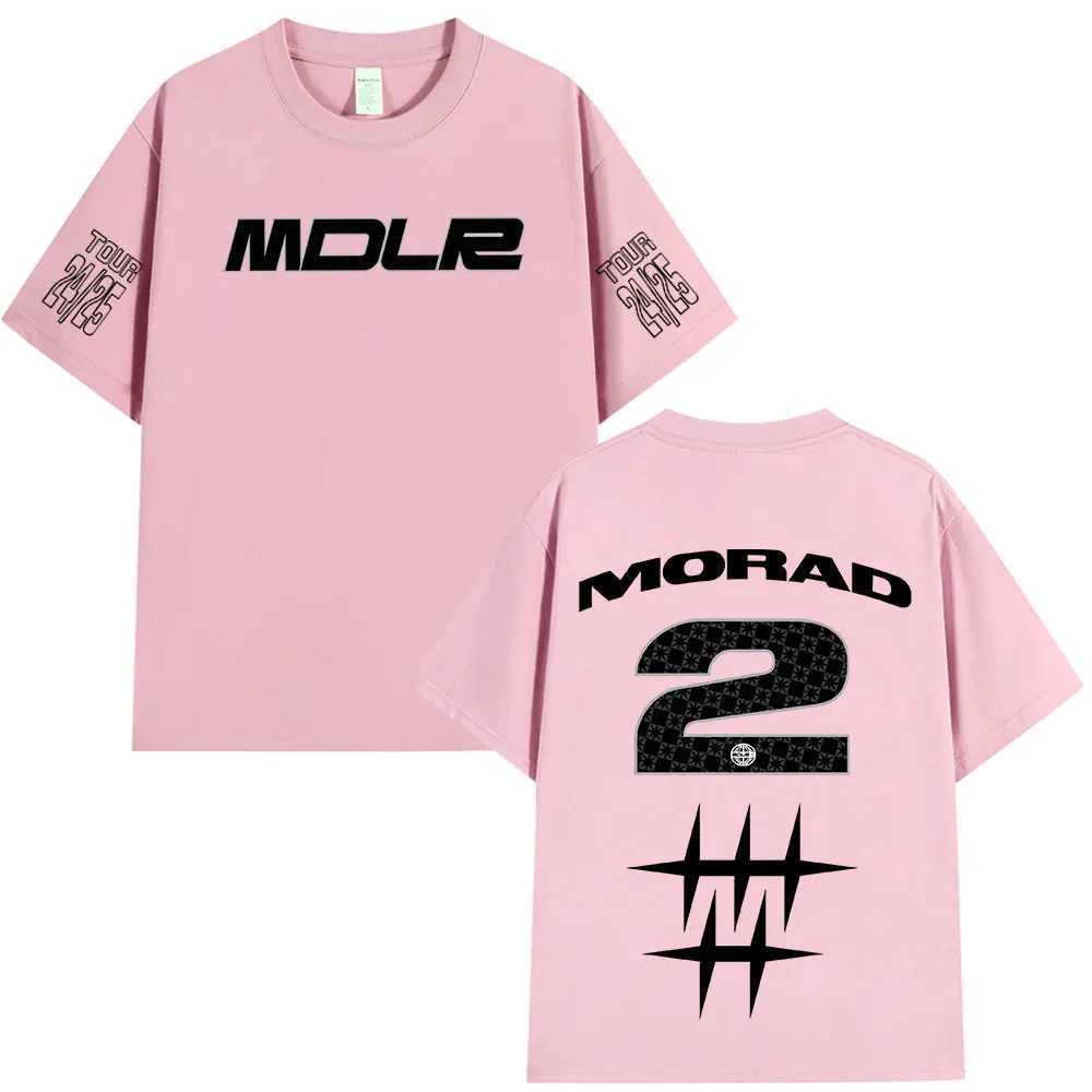 Rap singer Morad MDLR T-shirt mens retro fashion T-shirt cotton casual ultra-fine short sleeved T-shirtXJ250409