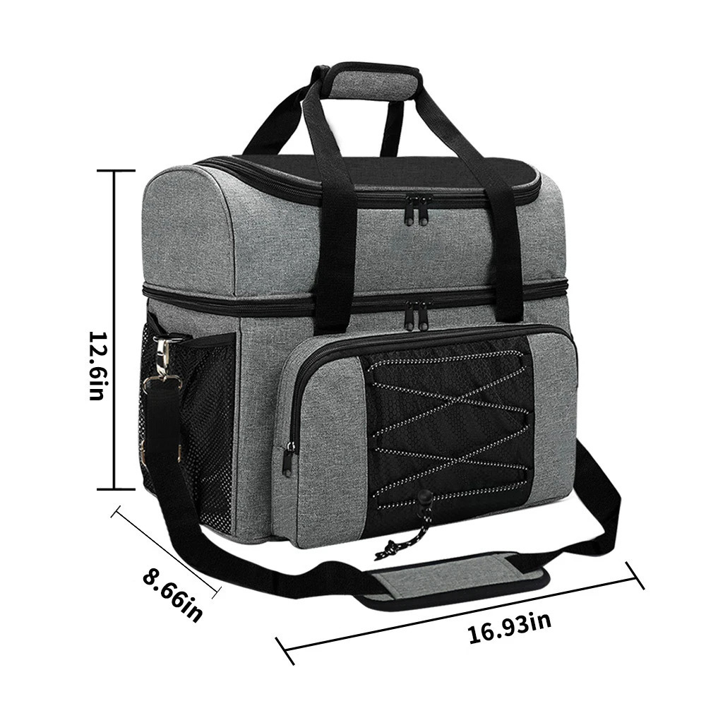 2 Bowling Bag Portable Bowling Bag with Paddle Stand Suitable for Double Bowling and a Pair of Mens Bowling Shoes 250409