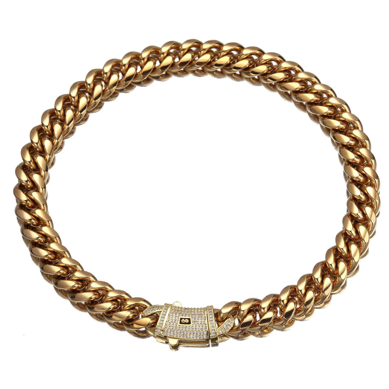 Stocks Waterproof Stainless Steel 18K Gold Plated Miami Cuban Link Chains 6-14mm Necklace Bracelet Factory Low MOQ