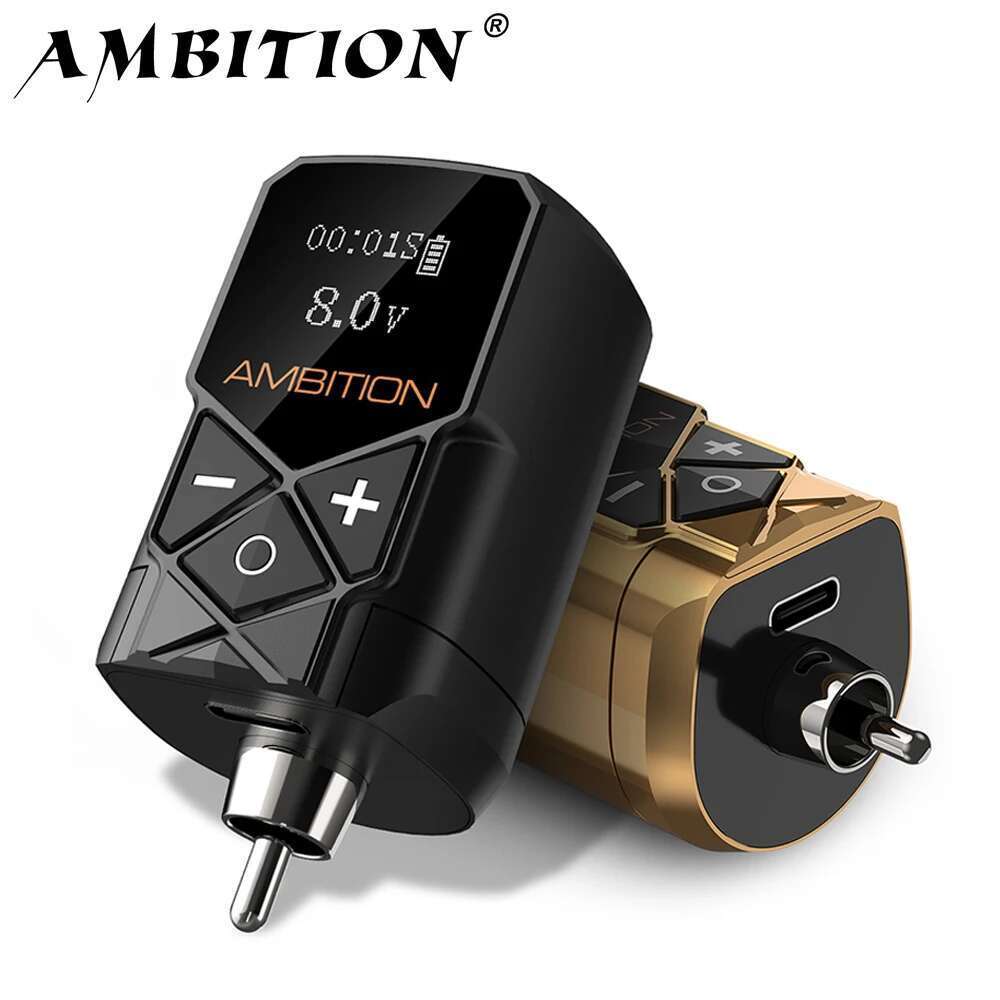 Ambition Kuark 1800mAh or 2400mAh RCA Interface Wireless Battery Power Supply For Rotary hine Professional Tattoo