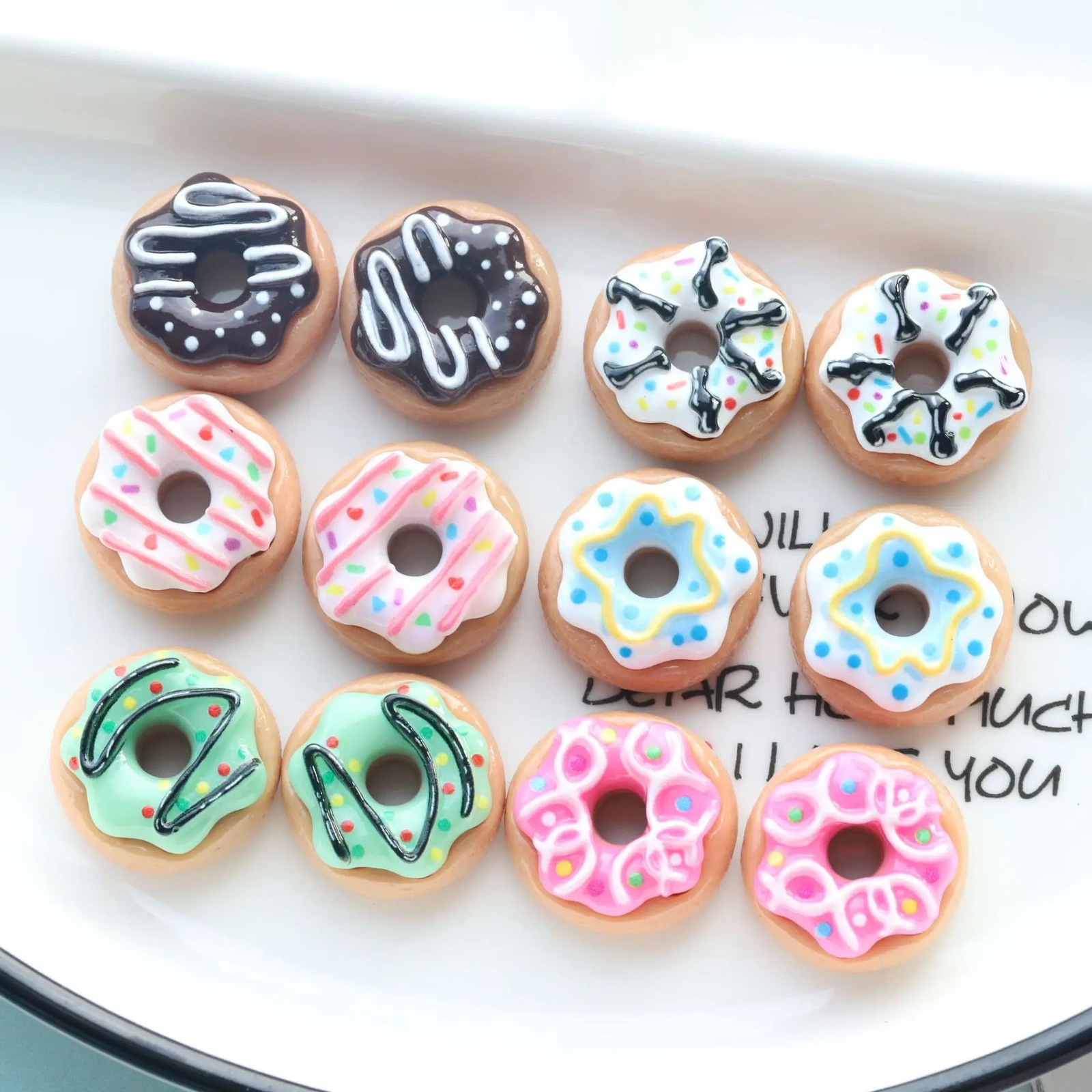 6/12pcs 2.2cm Mini Donut Shaped Refrigerator Magnets Colorful Kawaii Decals Fridge Whiteboard Cute Fridge Sticker Kitchen Decor 250407
