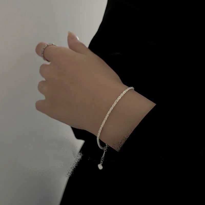 SILIA 18K Golden Bracelet S925 Sterling Silver Sparkling Glitter Bracelets High Quality Jewelry La Str Jewelry GiftC250408