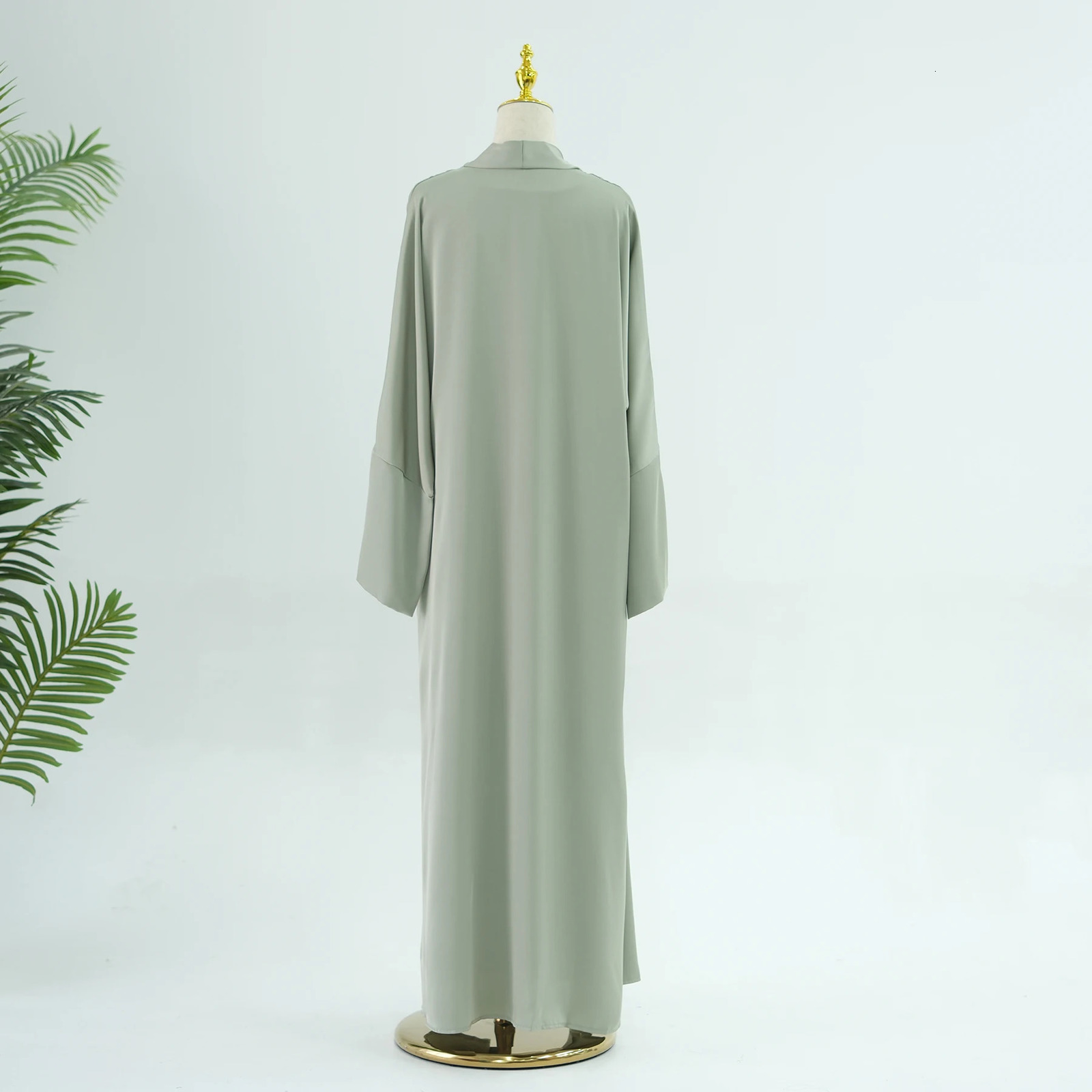 Elegant Dubai Abaya women detachable straps side pockets sewn cuffs Muslim kimono headscarf Islamic clothing Ramadan 250409