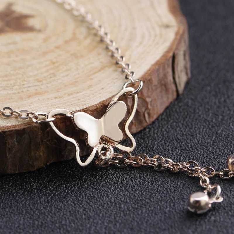 Korean Version Of The 2019 Fashion New Anklet Simple Wild Simple Adjustable Long Butterfly Crystal Ladies Anklet Gift Wholesale Z250408