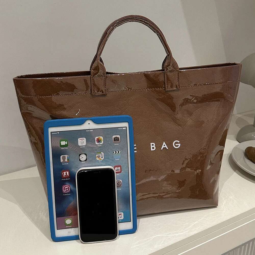 Women Large Capacity Tote Purse PVC Handbag Female Travel Shoulder Shopping Bags Trendy Top Handle Bag