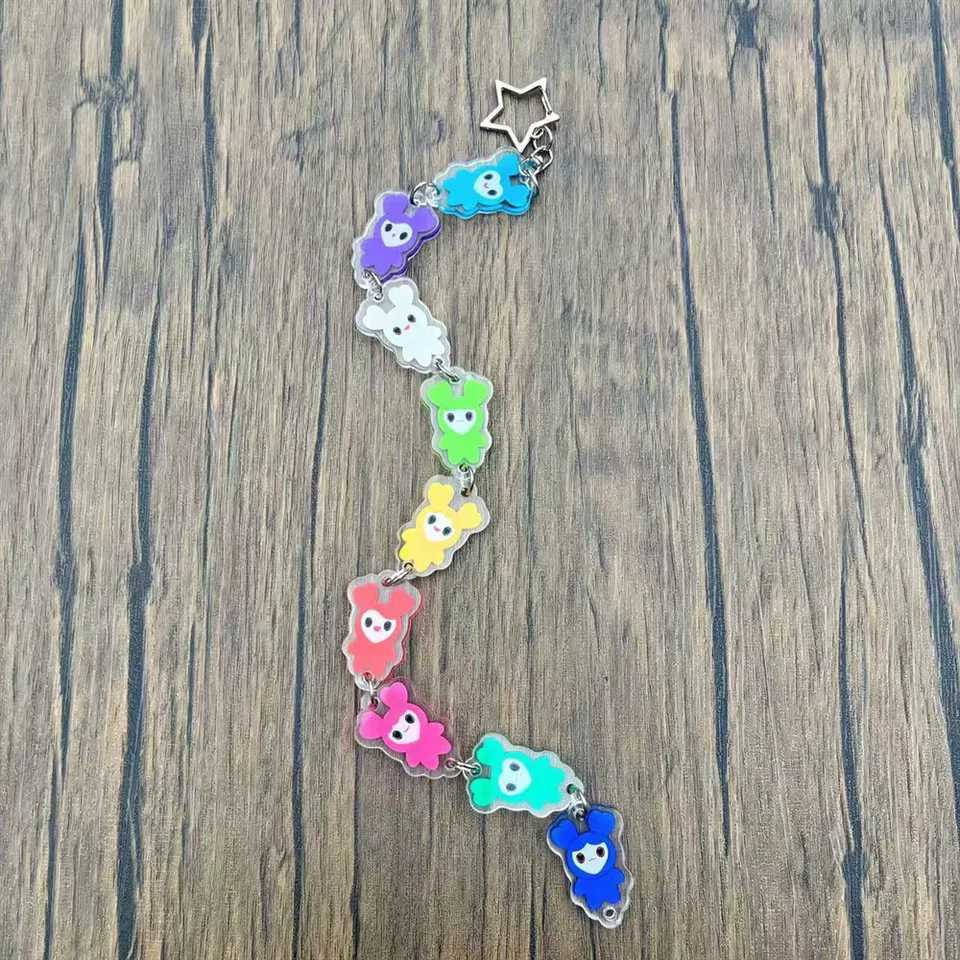 KPOP TW cartoon acrylic keychain Sana ChaeYoung Mina Jihyo Tzuyu cute animal keychain double-sided bag pendant fan Birtay giftXJ250409
