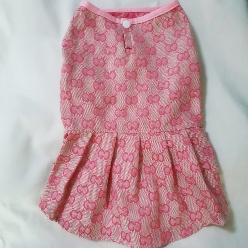 2025 new Designer Dress Birthday Puppy Clothes Spring Summer Outfits Classic Pattern Princess Pet Skirt Dog Cat Chihuahua Yorkies Dresses St