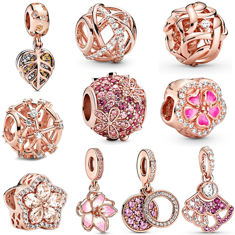 New 925 Sterling Silver Plated Hot air Balloons Wooden horses Roller skates Pendant Beads DIY Fit Original European Charms Bracelet fashion Women Jewe