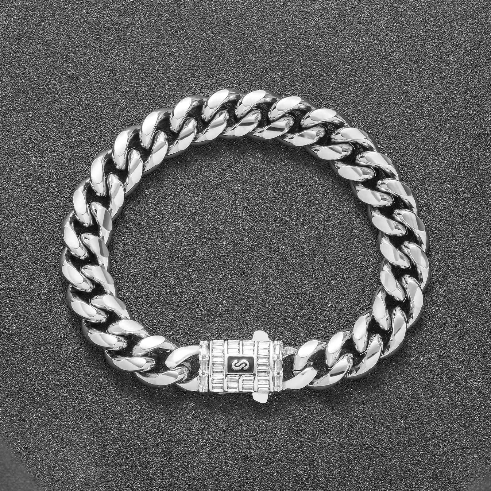 BES 6mm/8mm/10mm/12mm/14mm Miami Cuban Stainless Steel 14K 18K Gold Plated Monaco Cuban Link Chain Necklace Hip Hop Jewelry