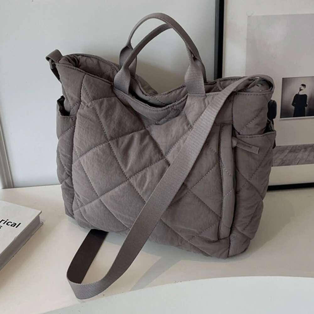 Women Puffer Hobo Handbag Fluffy Crossbody Zipper Padded Shoulder Satchel Travel Winter Shopper Commuting Bag