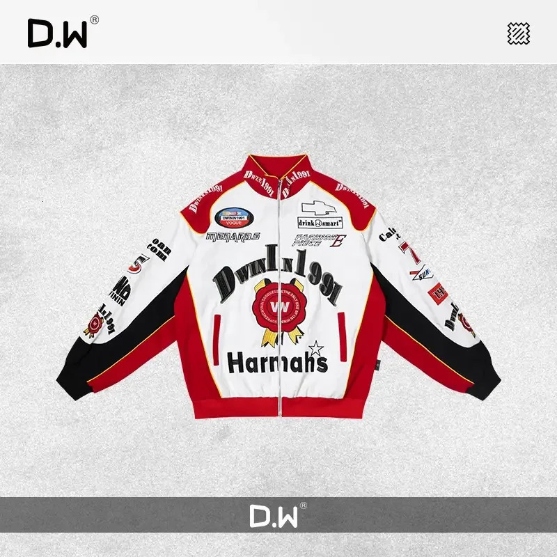 Motorcycle Racing Set for Female Couple Spring and Autumn Cycling American Hip Hop Jacket Thin Baseball Shirt 250409
