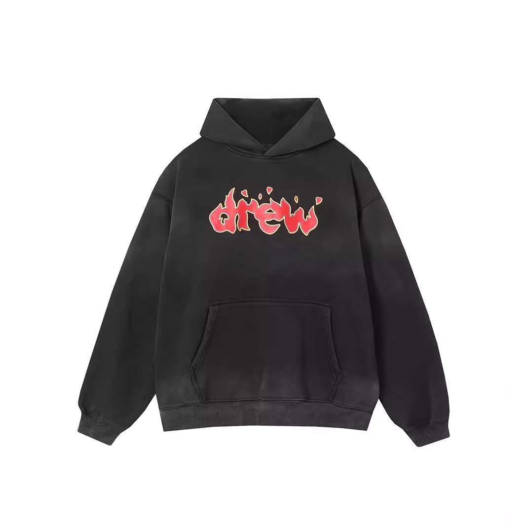 Drew House Flame Bieber Drew Print Hoodies