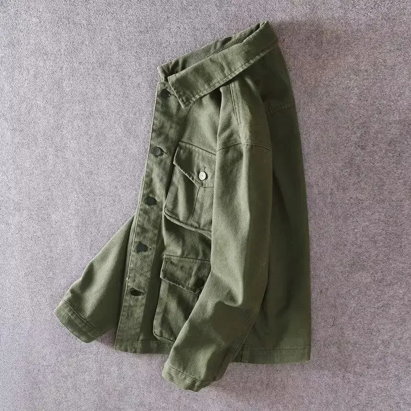 Multi pocket heavyduty washing jacket a fashionable for casual workwear mens loose fit top of the line Japanese clothing spring and summer 250409