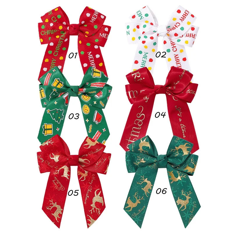 10/20/50 Years Party Christmas Decorations Hair Bow Girls Childrens Christmas Decorations Baby Hair Accessories Gifts 250409
