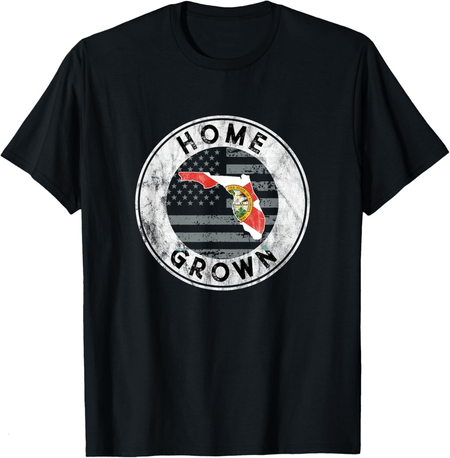 T shirt for Mens Florida Shirt Home Grown State American Flag Pride FL Tshirt Graphic Tee Casual Tops Clothes Short sleeve