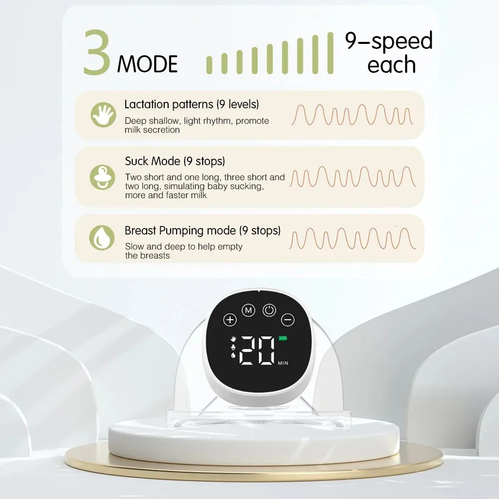 2/1pcs Wearable BPA-free Portable Electric Hands Free Low Noise Milk Collector for Breastfeeding 250403