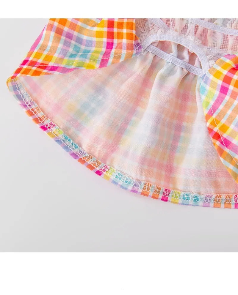 Korean version of Cat Clothes summer thin holiday style flat hanging Cat Skirt princess dress Pet Clothes 250409