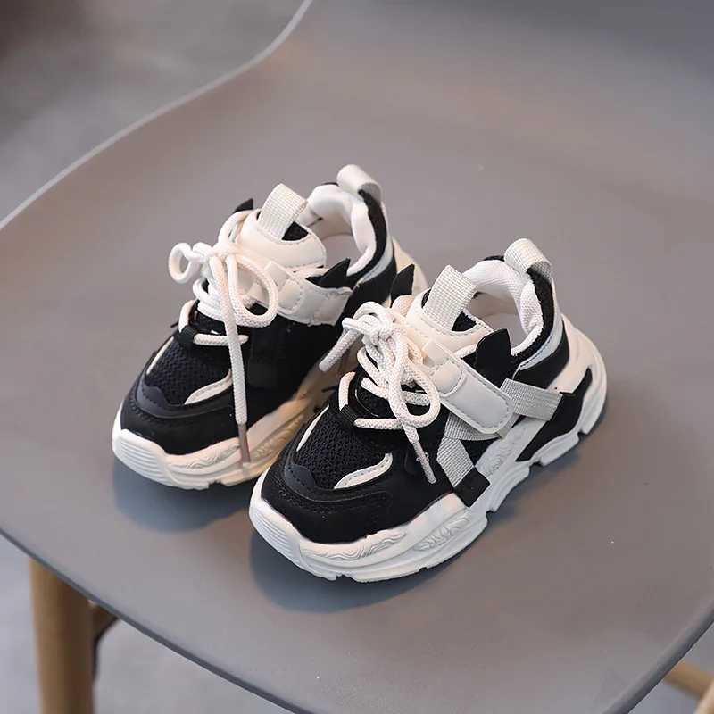2024 Childrens Sports Shoes Fashion Cross Mesh Breathable Boys Sports Shoes Spring and Autumn Childrens Outdoor Running Shoes G02122 X250409