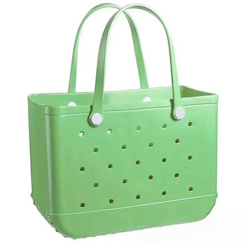 Beach Bag Waterproof Beach Bag Large EVA Waterproof Rubber Outdoor Portable Travel Bag Beach Sports Wave Handbag Y250409