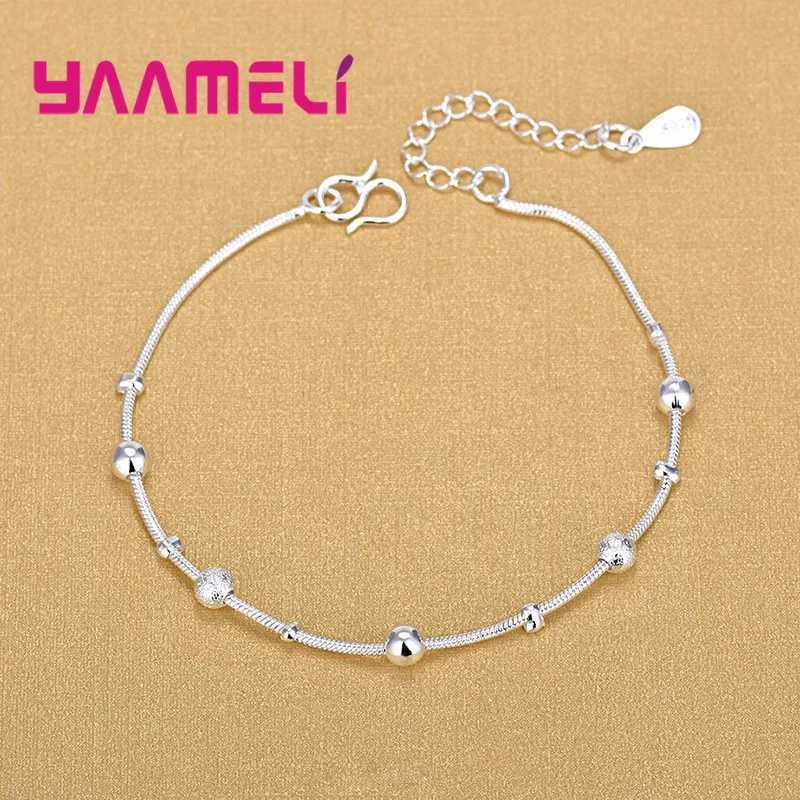 Trendy Women Foot Chains Adjustable Mujer Charm 925 Sterling Silver Color Anklets Bohemia Jewelry Summer Holiday Design Z250408