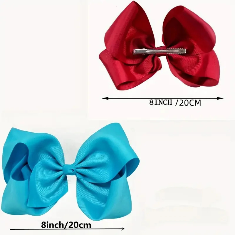 10 pieces of solid 8-inch lace ribbon hair bow with clip womens and girls hair clips childrens hair clips and high-quality hair clip accessories for h