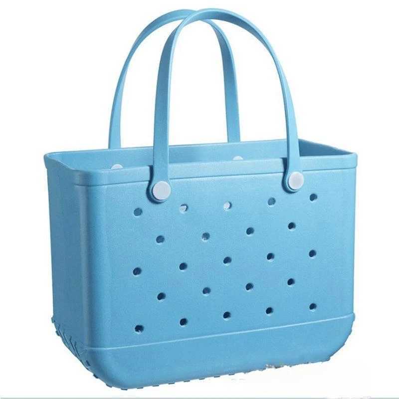 Beach Bag Waterproof Beach Bag Large EVA Waterproof Rubber Outdoor Portable Travel Bag Beach Sports Wave Handbag Y250409