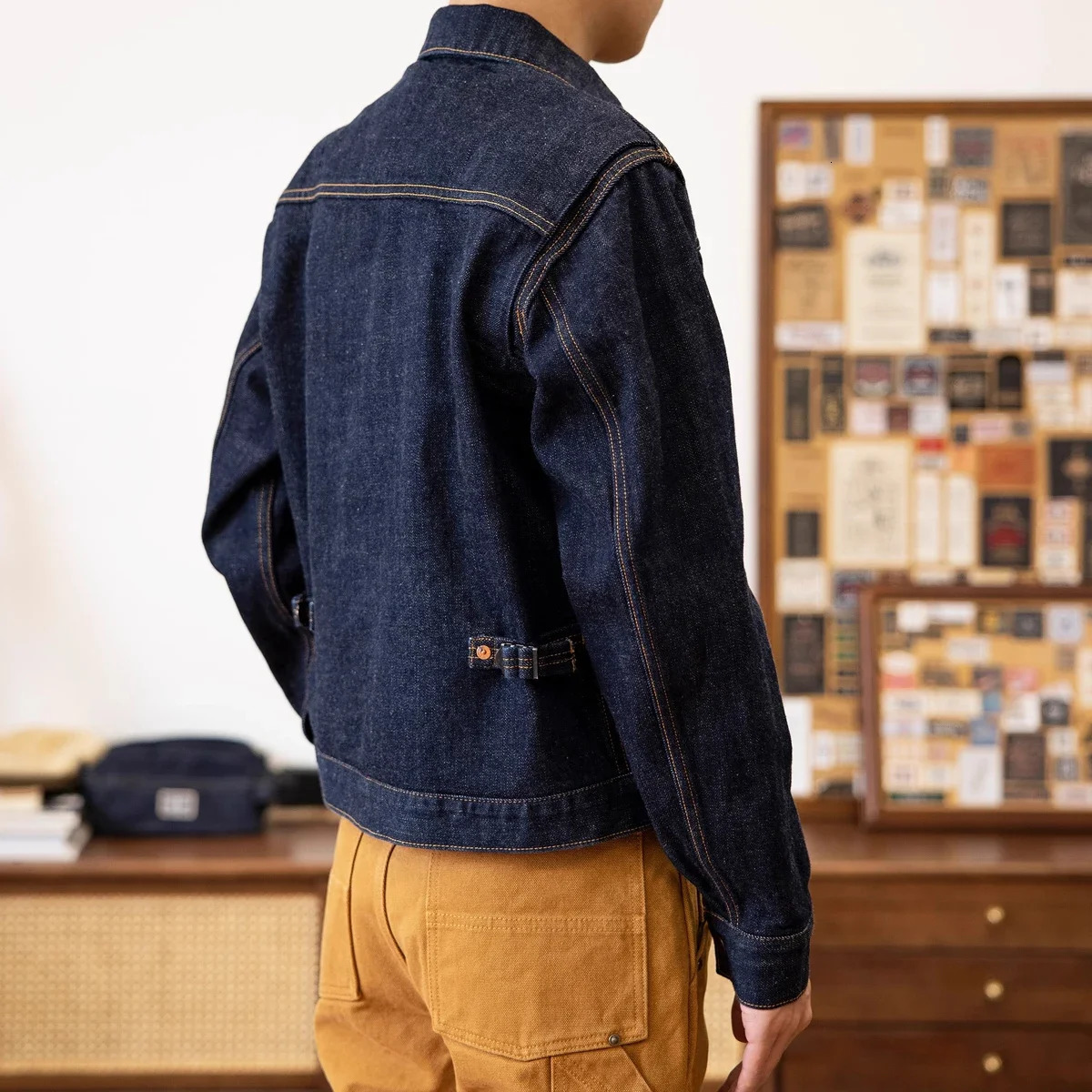 Red Tornado 11MJ Selvedge denim jacket for men rugged and unlined Western style 250409